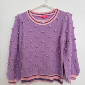 Lilly Pulitzer Purple & Pink Pom-Pom Sweater